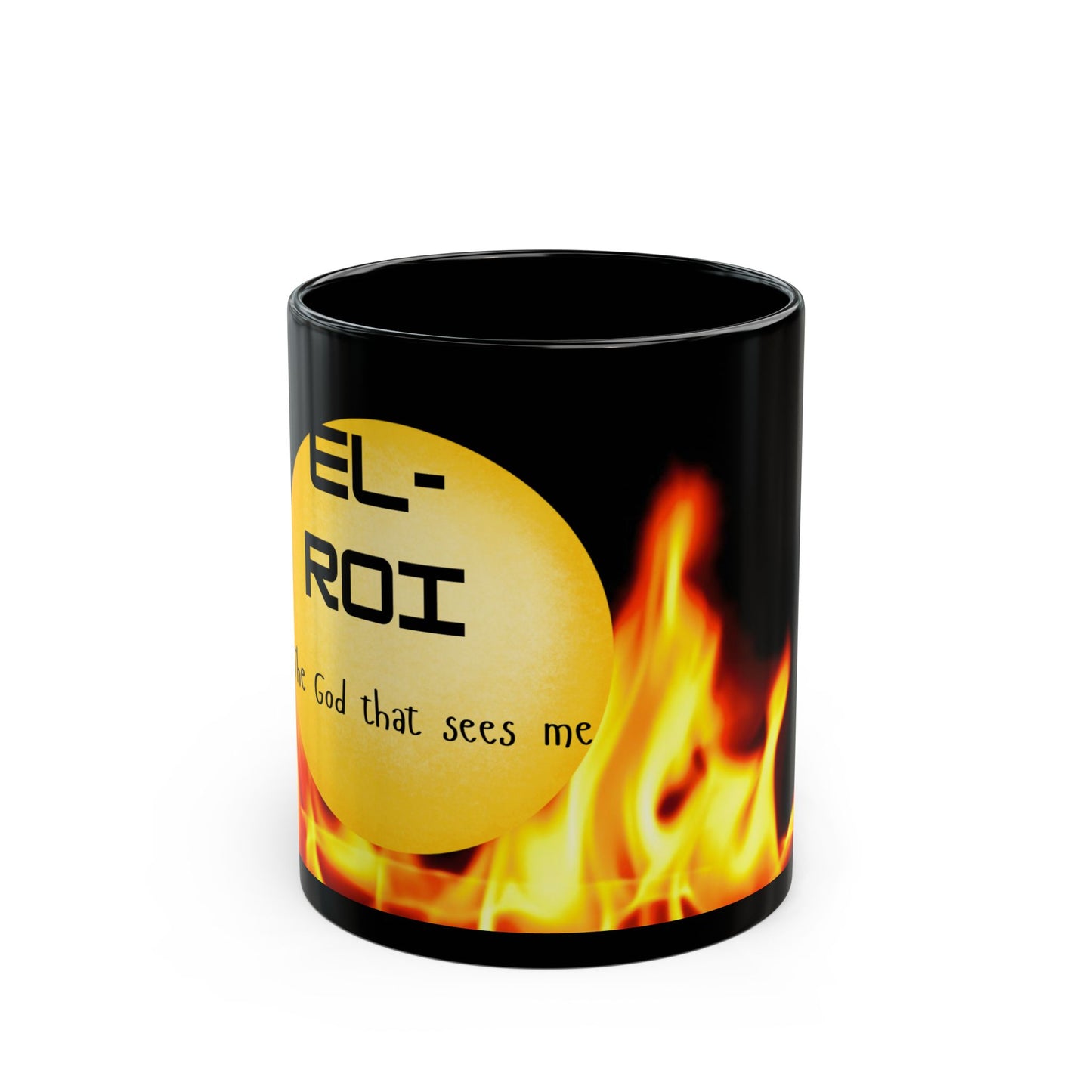 Mug - El-Roi Christian Words Fire Design - Family Gifts