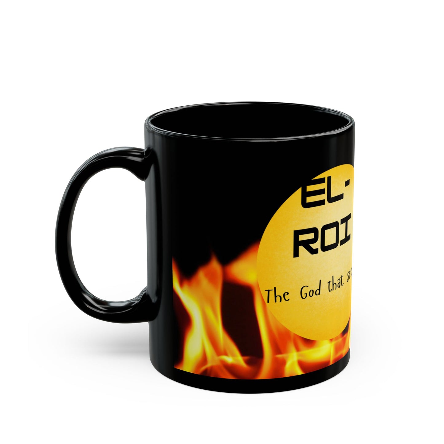 Mug - El-Roi Christian Words Fire Design - Family Gifts