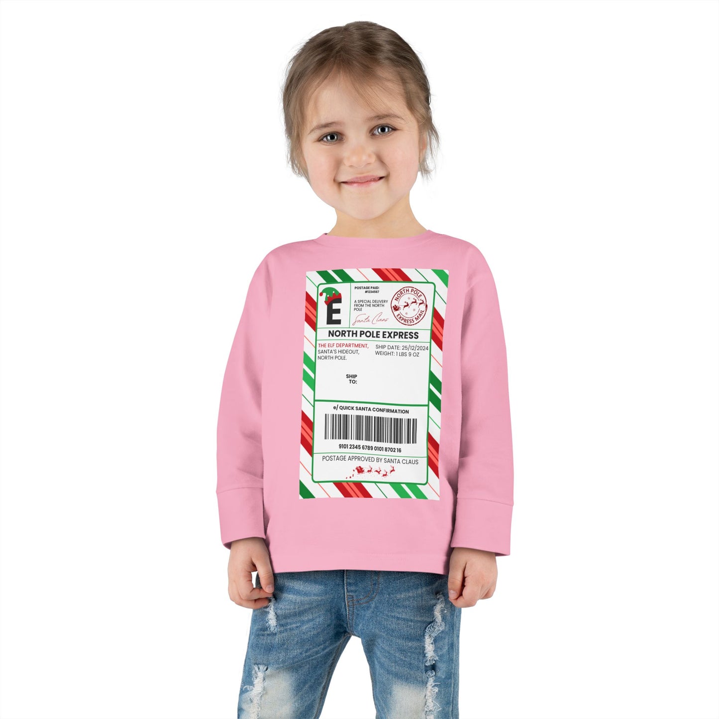 Kid Tee Christmas elf Postage Stamp Design