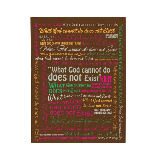 Velveteen Plush Blanket - Brown Christian Words Cozy Christmas Gift for Adults