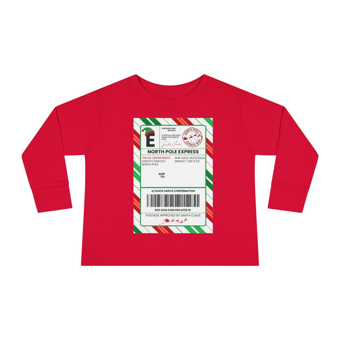 Kid Tee Christmas elf Postage Stamp Design