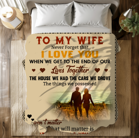 To My Wife | Velveteen Plush Blanket